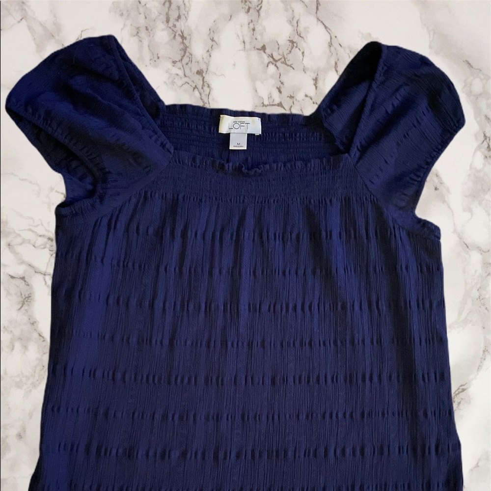 Loft Navy blue dress shirt